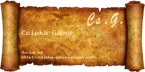 Csipka Gábor névjegykártya
