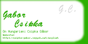 gabor csipka business card