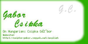 gabor csipka business card